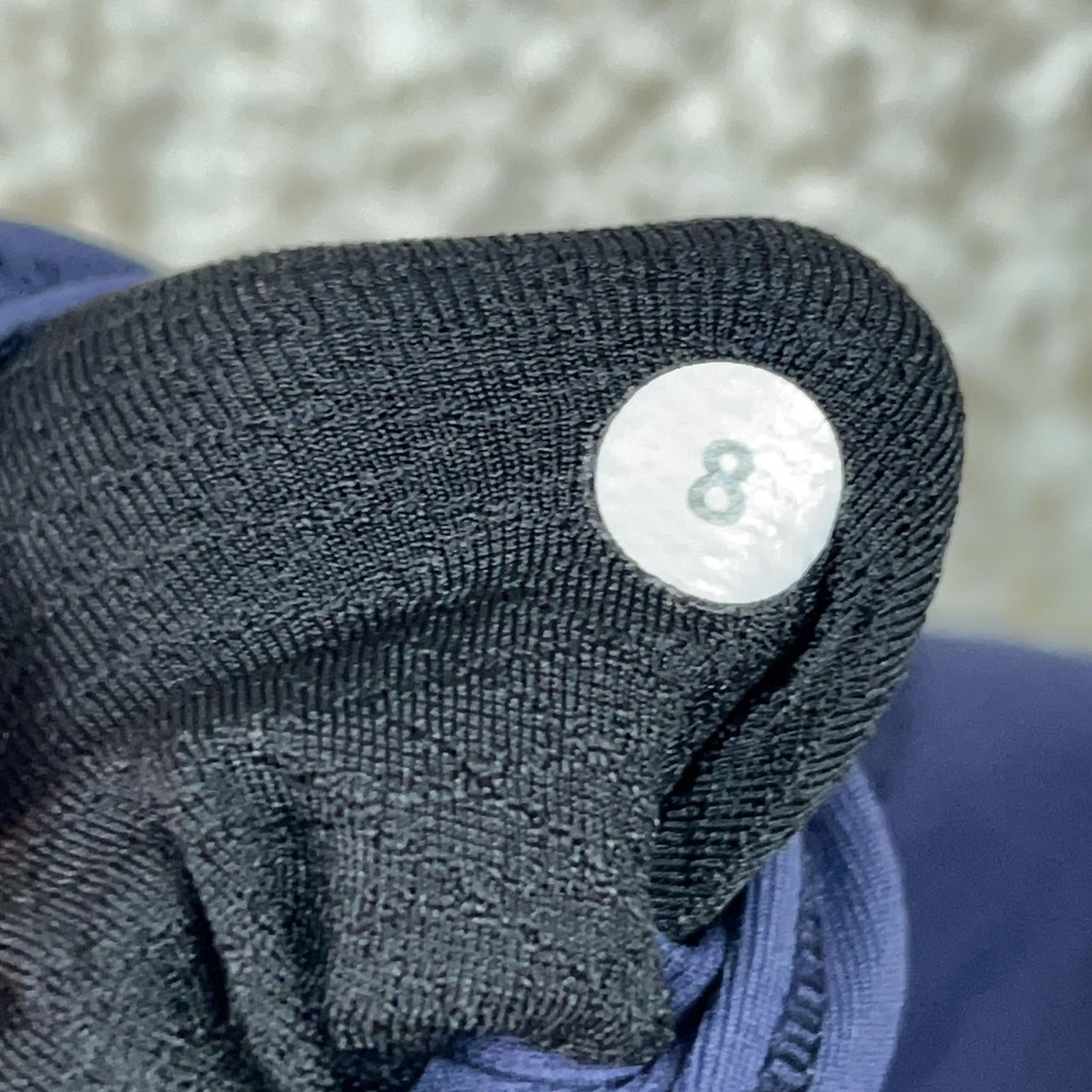 Lululemon Pants Womens 8 Blue Ankle Leggings Mesh Pockets Running Gym Workout - Picture 5 of 14